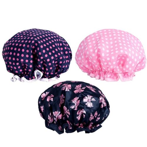 Get ready to level up your shower game with these cute and practical double-layer shower caps! Say goodbye to frizzy hair and hello to stylish protection. Perfect for the shower, spa, or salon - you'll feel like a queen with these waterproof and
