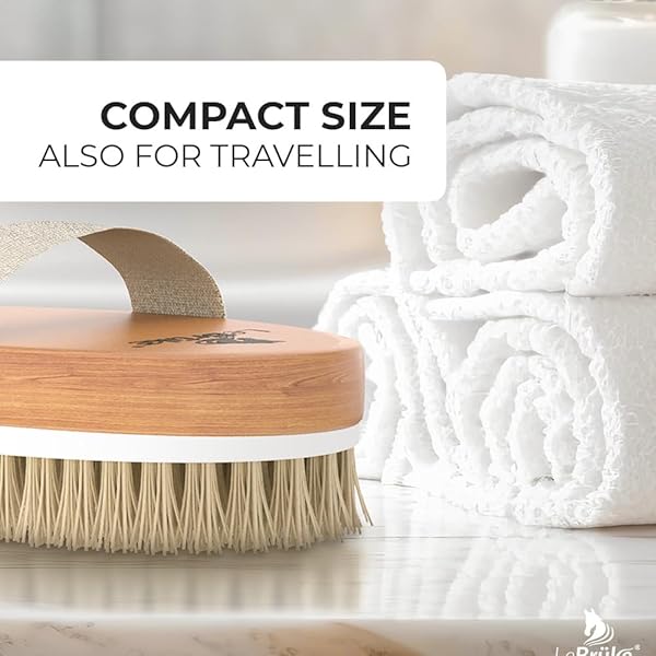 Get glowing skin with this Dry Body Brush! 🌟 Comes with a handy storage bag for on-the-go exfoliation. Say goodbye to dead skin and hello to smooth, radiant skin! #skincare #exfoliate #glowings