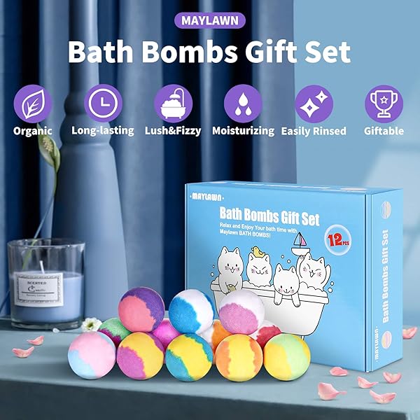✨12 Handmade Bath Bombs Set✨ Vegan & Cruelty Free 🌿 Perfect for Spa Baths 🛁 Birthday/Mothers Day Gift Idea for Her/Him 💝 #bathbombs #giftidea