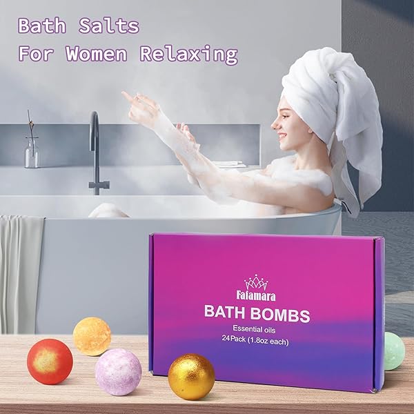 🛁✨Transform Your Bath Time with 24pcs Organic Bubble Bath Bombs! Relax and Rejuvenate with All Natural Ingredients for a Spa-like Experience! #BathTime #SelfCare