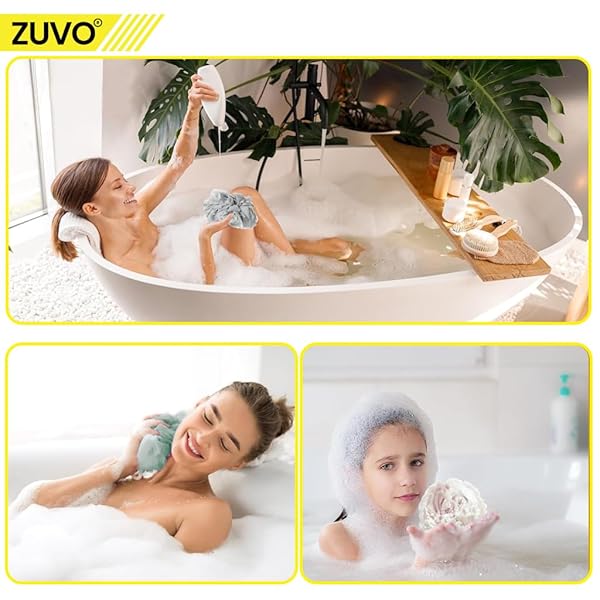 🚿Get that squeaky clean feeling with this pack of 4 eco-friendly shower puffs! Perfect for scrubbing away dead skin and leaving you feeling fresh and rejuvenated 🌿💦 #showerpuffs #bodycare