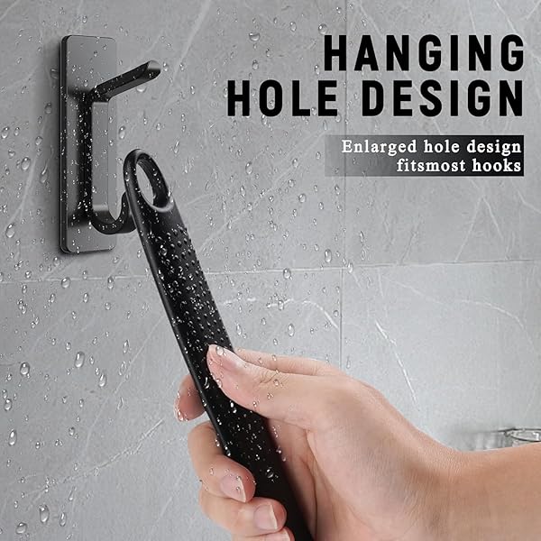 Level up your shower game with this silicone body scrubber! 🚿 Double sided for exfoliating and massaging, it's perfect for creating a rich foam. Plus, the long handle makes it easy to reach every inch of your back