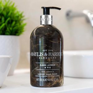 Experience luxury with this deliciously scented hand wash trio! Made with dark amber and fig elements, this vegan-friendly formula will leave your hands feeling pampered and refreshed. Perfect for your bathroom or kitchen sink! ✨🌿 #hand