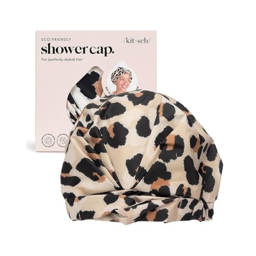 Transform your shower routine with this chic and stylish waterproof shower cap! Say goodbye to frizzy hair and hello to luxury with this reusable cap perfect for long locks. Stay cute and dry with this non-slip leopard print bonnet! #ShowerCap