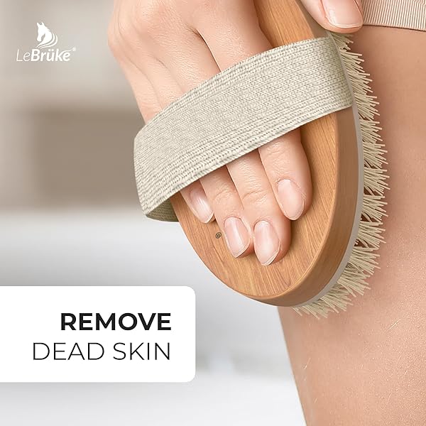 Get glowing skin with this Dry Body Brush! 🌟 Comes with a handy storage bag for on-the-go exfoliation. Say goodbye to dead skin and hello to smooth, radiant skin! #skincare #exfoliate #glowings