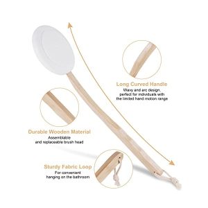 Say goodbye to awkwardly trying to apply lotion on your own back! This 7 pack back cream applicator is perfect for self-application in the shower. The 2-in-1 body brush back scrubber comes with 4 pads, a