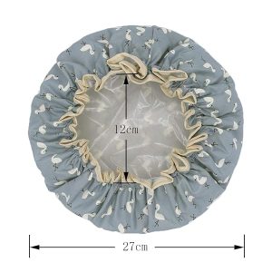 Stay cute and dry with these trendy double-layer bath caps! Perfect for keeping hair dry and ears covered. Plus, they're kitchen oil-proof too! #bathcaps #showercaps #haircare