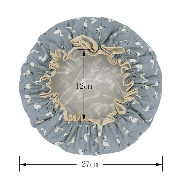 Stay cute and dry with these trendy double-layer bath caps! Perfect for keeping hair dry and ears covered. Plus, they're kitchen oil-proof too! #bathcaps #showercaps #haircare