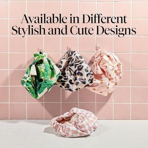 Transform your shower routine with this chic and stylish waterproof shower cap! Say goodbye to frizzy hair and hello to luxury with this reusable cap perfect for long locks. Stay cute and dry with this non-slip leopard print bonnet! #ShowerCap