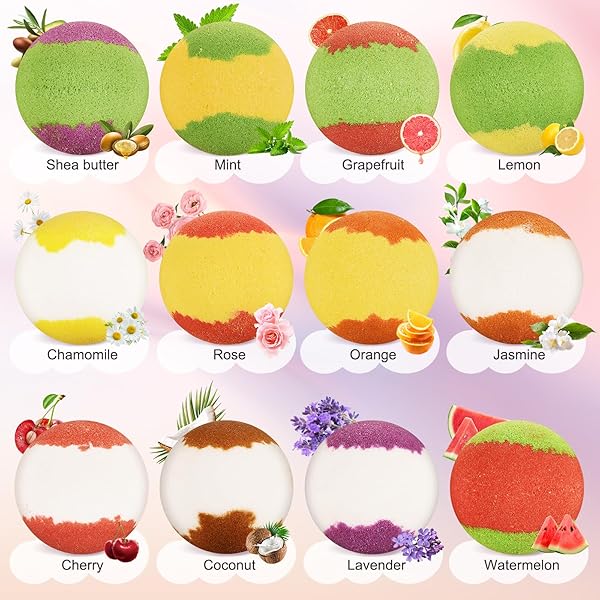 🛁✨12-Piece Handmade Bath Bombs Set! 🌿🐰Vegan & Cruelty-Free! 🎁Perfect for Bubble Baths & Spa Days! 💖Great Gift Idea for Birthdays,