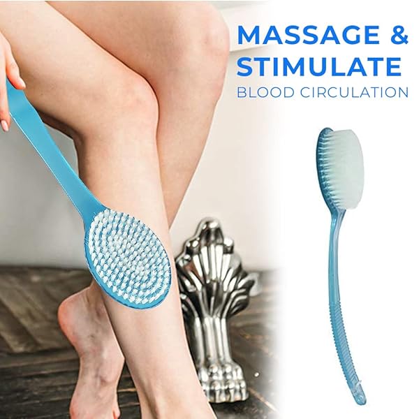 Get your skin glowing with this amazing long-handled body brush! Perfect for exfoliating, massaging, and keeping your skin clean and smooth. A must-have for your spa shower routine! ✨🚿 #skincare #self