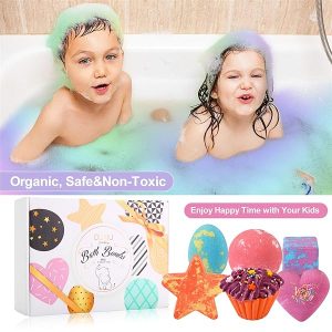 Get ready for a fun and fizzy bath time experience with these 6 amazing bath bombs! Packed with organic ingredients, essential oils, and kid-friendly fruity scents. Plus, a bonus bathing mesh ball for extra fun! #Bath