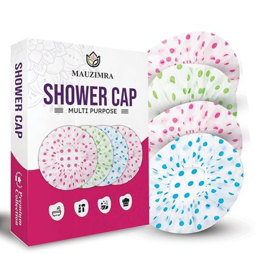 Get ready to slay your shower routine with these trendy 4 pack shower caps! Made with durable plastic and quality elastic, these caps are perfect for at-home pampering and spa days. Say goodbye to frizzy hair and hello to fabulous style