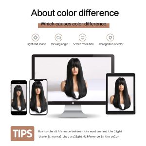 Transform your look with these stunning long black wigs! Perfect for daily wear, parties, or cosplay. Get the layered brunette wig with fringe for a natural and stylish vibe - 26 inches of pure perfection! #hairgoals #wigtransformation