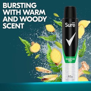 Get all-day freshness with this powerful men's deodorant! Quantum Dry Anti-Perspirant Aerosol keeps you dry and smelling great for up to 48 hours. Stock up with this 6-pack of 200 ml cans! #