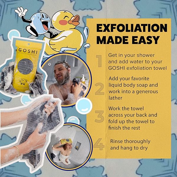 Get glowing skin with this amazing exfoliating shower towel! Say goodbye to rough, dull skin and hello to smooth, radiant results! #skincare #exfoliate #glowingskin