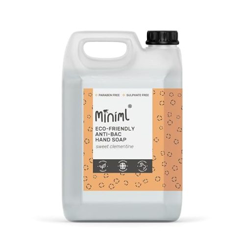🌿 5L Eco-Friendly Antibacterial Hand Wash Refill! 🍊 Natural Clementine Scent, Vegan & Cruelty-Free - Perfect for Soft, Sensitive Skin! 💧 #HandWash #Eco