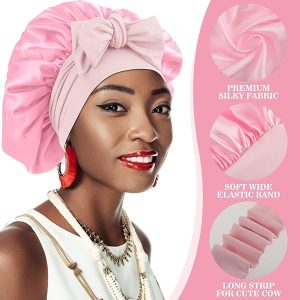 39c3a16762b144ac97b24713d6f83351tplv-tulkllf4y5-origin-jpeg.jpeg Get your beauty sleep in style with this luxurious adjustable satin sleep bonnet! Say goodbye to frizzy hair and hello to silky smooth locks with this soft elastic band bonnet. Perfect for curly hair and braids. Available in cute pink color! #