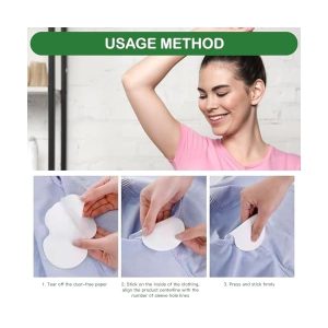 Stay fresh all day with these self adhesive underarm sweat pads! 100 disposable pads for men and women. No more embarrassing sweat stains! #sweatprotection #freshconfidence