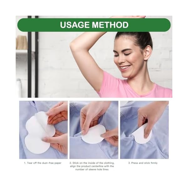 Stay fresh all day with these self adhesive underarm sweat pads! 100 disposable pads for men and women. No more embarrassing sweat stains! #sweatprotection #freshconfidence