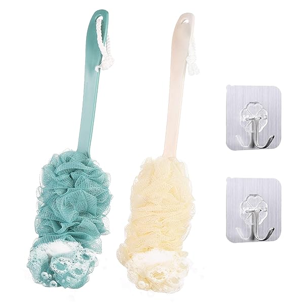 3ffef08e917d4bf09b1a0785f9431003tplv-tulkllf4y5-origin-jpeg.jpeg Get the ultimate shower experience with these 2 back scrubbers! Perfect for exfoliating and removing dead skin, these long handle body brushes come with a soft mesh sponge. Available in blue and beige. #ShowerGoals #SkinCare #