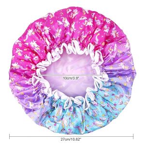 🛁 Keep your little ones dry and cute with these 2PCS Kids Shower Caps! 🌈 Elastic, double layer design for boys and girls. Say goodbye to soggy hair! 💦 #ShowerCap #KidsBath