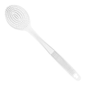 Get smoother, softer skin with this spa-worthy White Exfoliating Bath Brush! The long handle is perfect for reaching your back, while the non-slip grip keeps you in control. Say goodbye to cellulite and dry skin - this brush is a