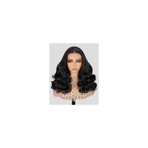 Get ready to slay with this 5x6 pre-cut lace front wig! Perfect for black women, this glueless 12A quality human hair wig features a salon-quality loose body wave with 220% density. Pre-plucked and