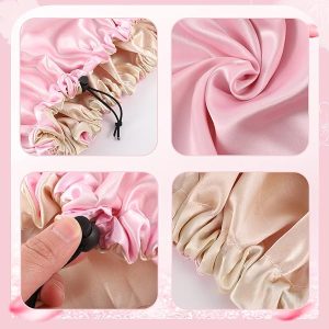 4be7b5bed59843e39ebe0484d5331f6btplv-tulkllf4y5-origin-jpeg.jpeg 🌙 Protect Your Curls! 2 Silk Bonnets for Beauty Sleep 💤 Adjustable & Double-Sided Satin Caps for All Hair Lengths! Say goodbye to bedhead with these stylish night caps! 🌸 #HairCare