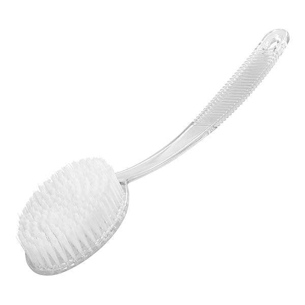 Get smoother, softer skin with this spa-worthy White Exfoliating Bath Brush! The long handle is perfect for reaching your back, while the non-slip grip keeps you in control. Say goodbye to cellulite and dry skin - this brush is a