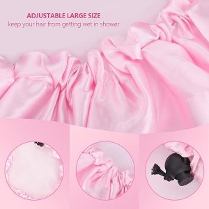 Get ready to upgrade your shower routine with these 2 oversized, adjustable, and waterproof shower caps! Say goodbye to frizzy hair and hello to a luxurious spa experience at home. #ShowerCapGoals #TikTokBeauty #HairCareRoutine