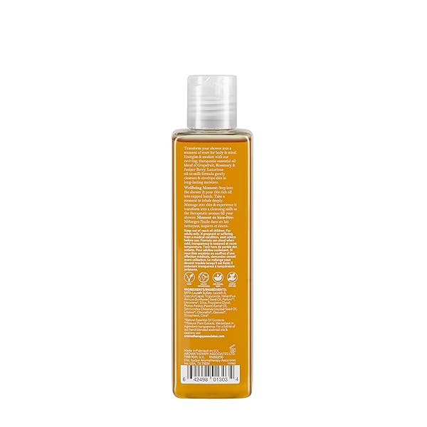 🚿✨Revive your mornings with this luxurious Shower Oil! 🌿 Energize and awaken with Grapefruit, Rosemary, and Juniper Berry essential oils. Transforming oil-to-milk formula for a spa-like experience at