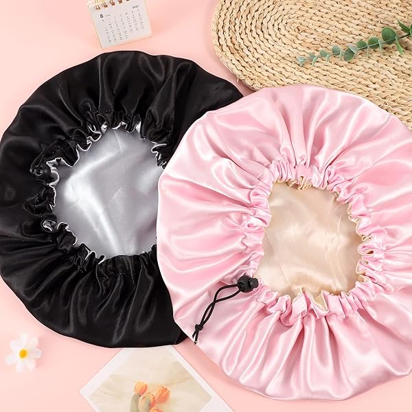 4d318e4a83fe43648593dc69e0f00f8ctplv-tulkllf4y5-origin-jpeg.jpeg 🌙 Protect Your Curls! 2 Silk Bonnets for Beauty Sleep 💤 Adjustable & Double-Sided Satin Caps for All Hair Lengths! Say goodbye to bedhead with these stylish night caps! 🌸 #HairCare