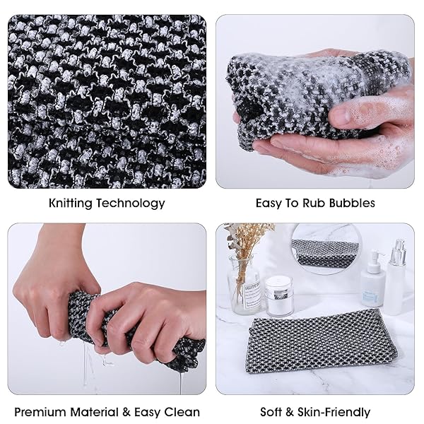 Get glowing skin with this exfoliating washcloth! Perfect for daily showering, face steaming, and scrubbing away dirt. Say goodbye to dull skin and hello to a fresh, clean glow! #skincare #exfoliate #