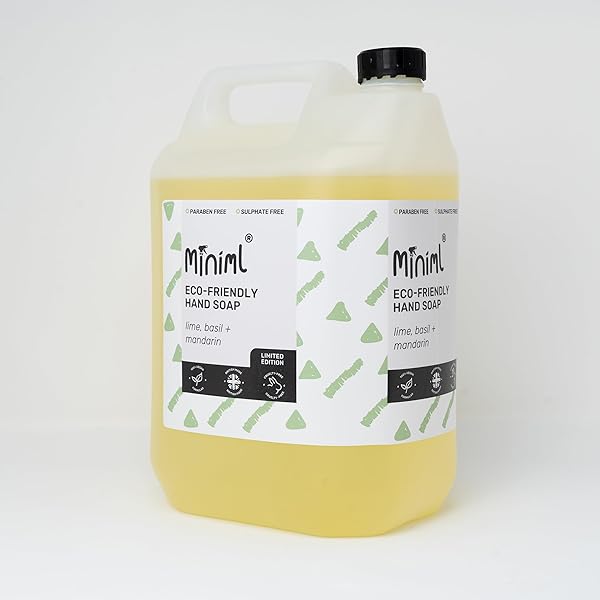 5L of Lime, Basil & Mandarin Hand Soap - Gentle on Skin, Vegan & Cruelty Free! Perfect for soft, sensitive skin care. 🌿🍋 #handsoap #veganbeauty