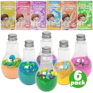 🛁✨ 6 Large Bath Bombs Potion Set for Kids! 🌈🔬 Colorful & Fizzy Fun! 🎁 Perfect Surprise Gift for Boys & Girls! 🧪 Educational STEM Bubble Bath Kit!