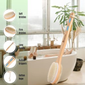 4fb71c23f6a74c6cb57b94041f83c769tplv-tulkllf4y5-origin-jpeg.jpeg Get smoother skin and relax in the shower with this 43cm long wooden double-sided back scrubber! Soft and stiff bristles exfoliate your skin for a spa-like experience. #skincare #selfcare #showeressential