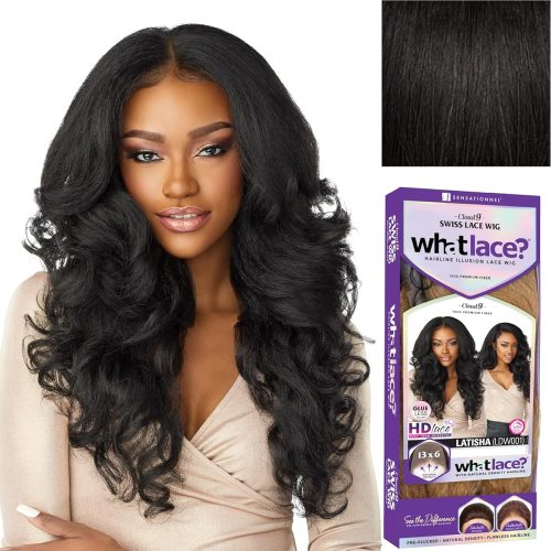 Get ready to slay with the illusion lace front Cloud 9 wig! Hand-tied, pre-plucked, and natural hairline for flawless style. Say goodbye to bad hair days with the Whatlace LATISHA wig in stunning shade 1