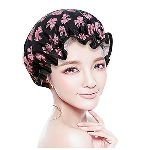 Get ready to level up your shower game with these cute and practical double-layer shower caps! Say goodbye to frizzy hair and hello to stylish protection. Perfect for the shower, spa, or salon - you'll feel like a queen with these waterproof and