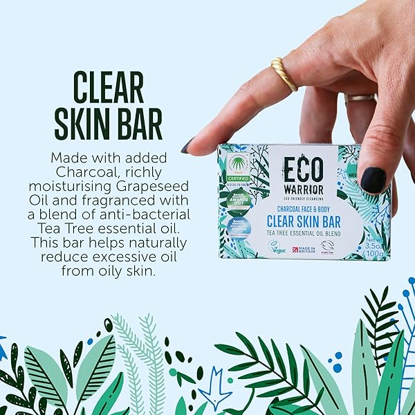Get glowing skin with this vegan and cruelty-free soap bar! 🌿 Say goodbye to SLS and parabens while enjoying the benefits of moisturizing charcoal, grapeseed oil, and antibacterial tea tree essential oil. Plus, it's