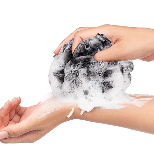 Get that spa-like exfoliation at home with this 3 pack of bath shower scrub tools! Loofahs, body brush, pouf, scrubber sponge - we've got it all for your ultimate shower experience ✨ #selfcare