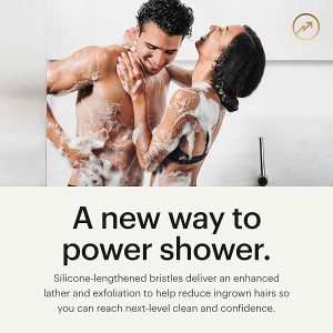 Get flawless skin with this premium silicone scrubber! Nourish, clean, and exfoliate your skin with lather-boosting bristles and an ergonomic no-slip handle. Easy to clean and long-lasting. #skincare #ex