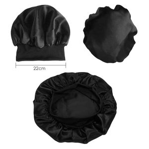 Sleep in Style with this Satin Hair Bonnet! Say goodbye to frizzy hair and protect those curls while you sleep. Perfect for girls and women of all ages. #HairCare #SleepCap #Curls