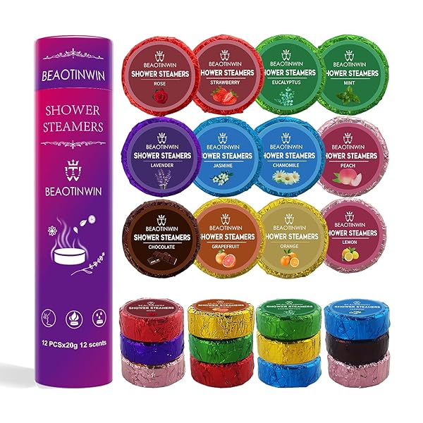 🚿 Elevate your shower game with these 12 Aromatherapy Shower Steamers! 🌿 Vegan and organic, they're perfect for stress relief and luxury self care. Treat yourself or gift them for birthdays! 💖 #sh