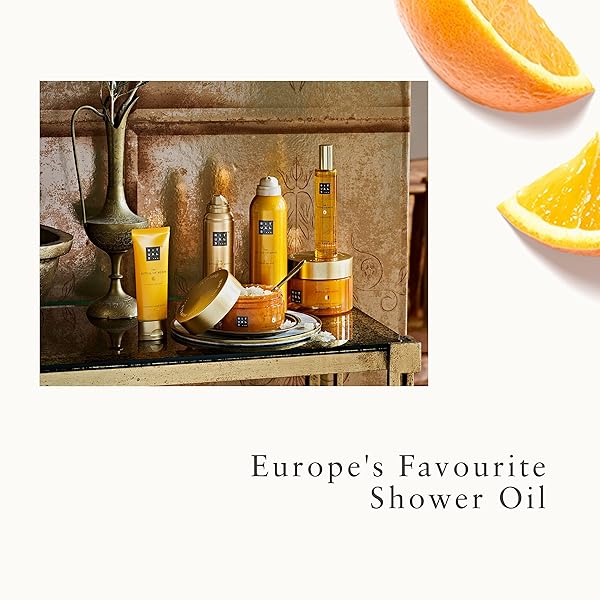 🚿✨ Get your skin glowing with this luxurious shower oil! Infused with sweet orange and cedar wood, it's the perfect pick-me-up for your morning routine. Plus, the energizing properties and Vitamin C will leave you feeling refreshed