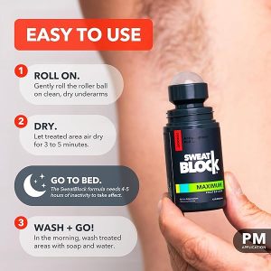 🔥Say goodbye to sweat and odor with this powerful roll-on antiperspirant! 💦 Perfect for men and women dealing with excessive sweat and hyperhidrosis. Keep sweat at bay for days! 💪🏼 #S