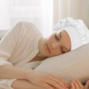 5dcce47e52984081a66e629e9b26b972tplv-tulkllf4y5-origin-jpeg.jpeg Sleep in style with this satin hair bonnet! Protect your hair while you sleep with this soft and comfortable cap. Say goodbye to frizzy hair and hello to beautiful hair days ahead! Available in sleek black.