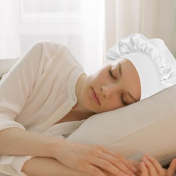 5dcce47e52984081a66e629e9b26b972tplv-tulkllf4y5-origin-jpeg.jpeg Sleep in style with this satin hair bonnet! Protect your hair while you sleep with this soft and comfortable cap. Say goodbye to frizzy hair and hello to beautiful hair days ahead! Available in sleek black.