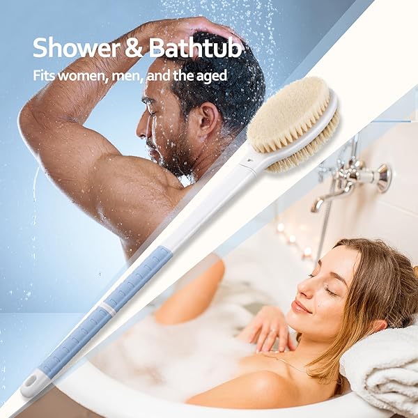 6050f4f5d679489bb7e7ecc962822b53tplv-tulkllf4y5-origin-jpeg.jpeg Get the ultimate shower experience with this long-handled body scrubber! Say goodbye to slippery mishaps and hello to smooth, exfoliated skin. Perfect for everyone - women, men, and the elderly. Available in a trendy blue color!