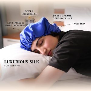 6a59b08a2ef145c1b5e2a0732feb0ab0tplv-tulkllf4y5-origin-jpeg.jpeg ✨Silk Hair Bonnets for Curly Queens! 💁♀️ Say goodbye to frizz & hello to beautiful curls with these stylish sleep caps! 2pcs set in Black & Peach Pink! 💖 #Curly